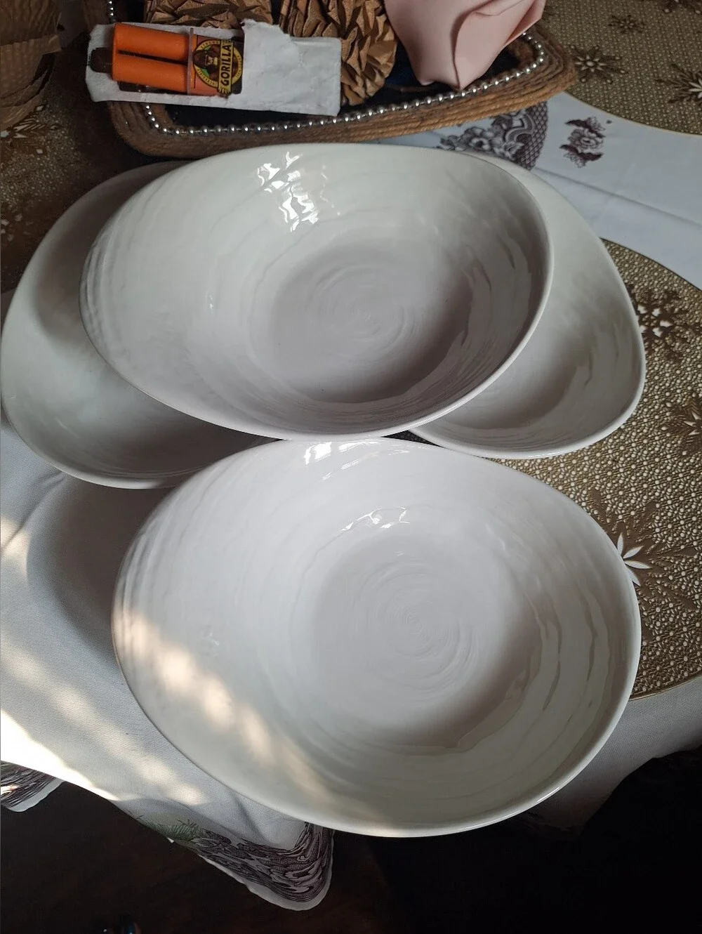 Steelite International Neutral White Ceramic Serving Bowls 4.made In England